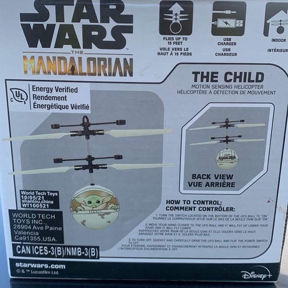 Star Wars Mandalorian The Child Motion Sensing Helicopter Toy - Picture 2 of 6